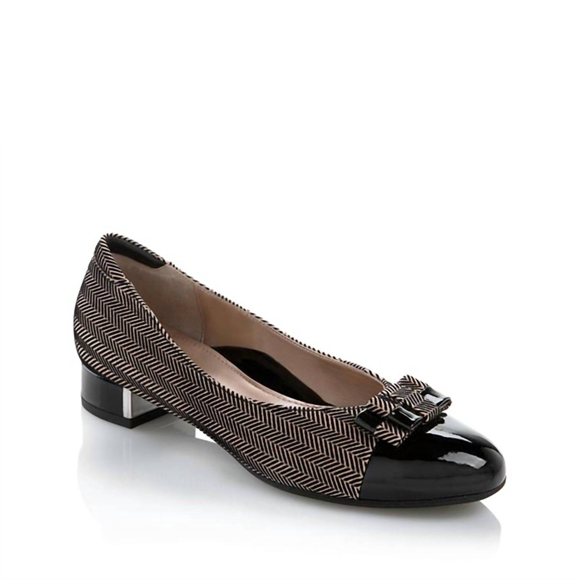 New Beautifeel Women's Etta Low Heel Pump In Nude/Black